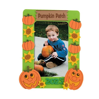 Pumpkin Patch Picture Frame Magnet Craft Kit, Craft Kits, 12 Pieces