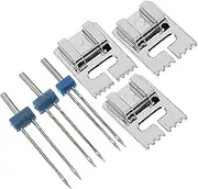 DOITOOL Sewing Efficiency Twin Needles Set 2mm-4mm Hand Sewing Needles for Embroidery Household Machines Unique Stitching Patterns