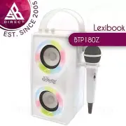 Lexibook iParty Bluetooth Speakers with Mic & Lights Effects│Rechargeable│White