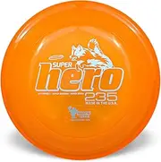 Hero Disc USA Superhero 235 K9 Candy Plastic Dog Disc, Outdoor Dog Toy and Pet Disc, Puncture Resistant Dog Flying Disc (Orange)