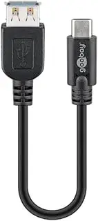 Goobay USB-C to USB A Port Cable, 0.2 Meter, Black