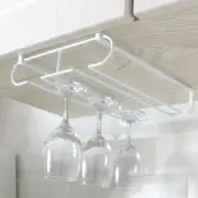 Wine Glass Cup Holder Hanging Bar Hanger Steel Wine Rack Shelf Champagne Stor CR