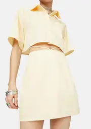 Friend Of Mine Tie Waist Mini Skirt