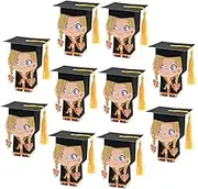 FIXOSHEE 10pcs Doctor Hat Candy Boxes Graduation Party Favor Storage Boxes for Candies Cookies Treats Unique Design for Celebrations Birthdays Graduations