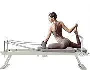 Foldable Reformer Pilates Machine，Multi-Purpose Compact Pilates Reformer Board for Home for Studio Gym