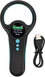 NSXAYIWE Pet Microchip Scanner, 134.2K Dual Frequency Chip Universal Rechargeable Portable Pet Chip Scanner, 240 Records Data Storage
