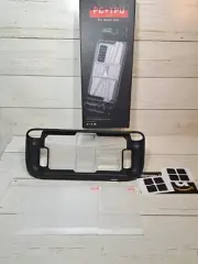 Steam deck case, Gaming Case Black. With Tempered Glass./kickstand PC + TPU Case