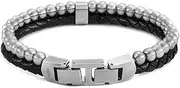 Fossil Men's Stainless Steel and Genuine Leather and/or Beaded Bracelet for Men