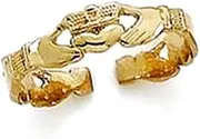 [JewelryWeb] 14k Yellow Gold Irish Claddagh Celtic Trinity Knot toe ring-toe ring for Women