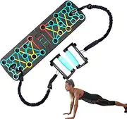 Push up Board Color Coded | Men Foldable Push up Challenge Board - Portable Workout Equipment Indoor Exerciser Floor Strength Trainer for Gym, Travel