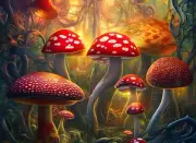 Psychedelic Mushrooms Iron On Transfer For T-Shirt + Light & Dark Fabrics #2