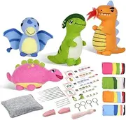 zaqwsx Baby Dinosaur Needle Felting Kits Material Package Baby Dinosaur Needle Felting Kits for Beginner,Needle Felting Kit,Felt Needles,Foam Pad,Felt Cloth,Instruction