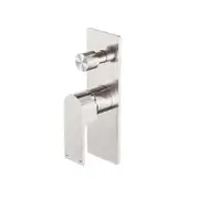 Nero Bianca Shower Mixer W/Diverter (Rectangle Plate) Trim Kit Brushed Nickel NR321511ATBN