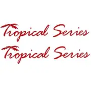Waco 082907-07 Tropical Series Cranberry 22 1/2 Inch Vinyl Boat Decal (Pair)