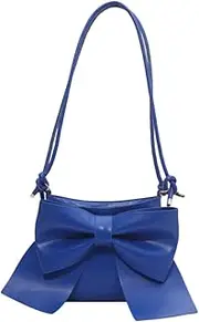 FOYTOKI bowknot shoulder bag girls purses women tote handbags girls tote bag large capacity tote bag puffer crossbody bags for women pu leather tote bags small purse cross body bag square