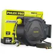 Retractable Garden Hose Reel 5/8 in x 115 ft Heavy Duty Automatic Water Hose