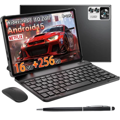 WiFi Tablet 10 Inch IPS 1900*1200 Android 15 16GB+256GB OctaCore CPU 8000mAh OTG