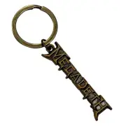 Megadeth Gold Band Logo Keyring Keychain