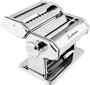 Stainless Steel Manual Pasta Machine - 7 Strength Settings, 3 Rolls for Fettuccine and Spaghetti Accessories - Manual Pasta Machine