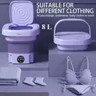 8L Folding Washing Machine Bucket for Clothes Underwear Cleaning Washer Portable