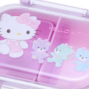 【SANRIO 三麗鷗】可微波橢圓雙扣便當盒 Hello Kitty 小熊(餐具雜貨)