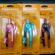 Fiskars Protractor & Compass Set - Select from 3 Color Options