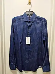 Robert Graham - Blue Long Sleeve - Men's Medium Button Down Tailored Fit