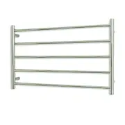 Radiant Polished 950 x 600mm Round Heated Towel Rail (Left Wiring) RTR07LEFT