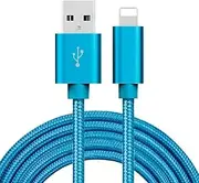Braided Charging Cable 1M/2M, USB A to for iPhone Charger Cable, Nylon Fast Charging Cord Compatible with iPhone 14/13/12/11/X/8/7/6, iPad, and More (Sky Blue, 1M)