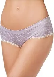 [Heidi By Heidi Klum] Seamless Hipster Briefs - Purple Ash/Silver Peony Dots - Extra Large