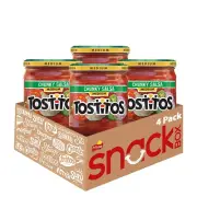 Tostitos Medium Chunky Salsa Dipping Sauce 4 Count 15.5 oz (Pack of 4)