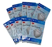 10-pack 3M Filtering Barrier Face Covering, Adult Sized Single Use, ASTM Tested