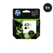 HP 63XL Ink Cartridge Value Pack - Includes: [6 x Black]