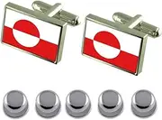 [Select Gifts] Shirt Dress Studs Greenland Flag Cufflinks