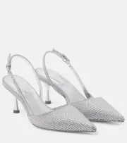 [Simkhai] Simkhai Dylan embellished slingback pumps AU 5 silver