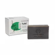 Pure Mitti Ayurvedic Coconut Oil Bar Soap, Organic Handmade, Tulsi Helps Acne