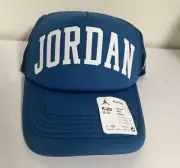 Jordan Nike Rise Cap Trucker Snapback Hat Blue Jumpman Youth Boy’s ( 8- 20 )