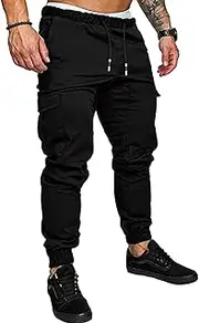 [GM MGBOYGYM] Mens Fashion Joggers Sports Pants - Cotton Cargo Pants Sweatpants Trousers Mens Long Pants