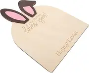 Amosfun Easter Bunny Kit Baby Footprint and Handprint Decor for Baby's First Birthday