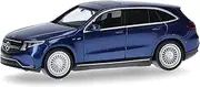 Herpa Mercedes EQ EQC Miniature 1:87 Scale Collectable Model Car Made in Germany Plastic Model Brilliant Blue Metallic