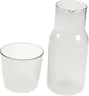 1set Glass Tea Bottle Mug Bottle Kit Drink Machine Tiki Cups Infuser Air Latte Straw Water Cup Dispenser Double Tea Mug Hot Water Bottle Drink Bottle with Coffee Cups Beverage Grey