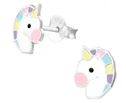 Children's Silver Unicorn Stud Earrings