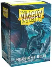Dragon Shield Matte Midnight Blue Sleeves Display Case - Standard Size -10 Packs