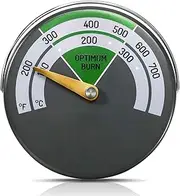 Weewooday 1 Piece Wood Stove Thermometer Magnetic Oven Temperature Meter Burning Flue Pipe Thermometer Fireplace Accessories for Protecting Stove Fan