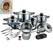 A.M.C. 23-Piece Stainless Steel Induction Non-Stick Cookware Set