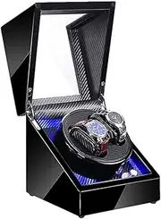 WatchWinderAutomaticWindingwithLEDLightSoftWatchPillowACAdapterandBatteryPoweredQuietMotor Needed KeYJ