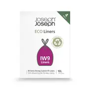 80pc Joseph Joseph IW9 10L Eco Liners Waste/Trash Bag For Arc Pedal Bins Grey
