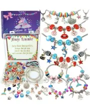 Charm Bracelet Making Kit,Jewelry Making Supplies Beads,Unicorn/Mermaid...