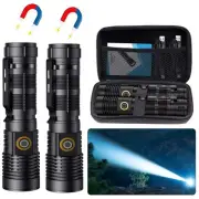 Rechargeable Tactical Flashlights High Lumens - 1500 Meters Long Beam Super B...