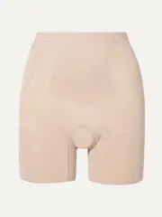 [Spanx] Spanx - Spanxsculpt Oncore Mid-thigh Shorts - Beige - small small Neutrals